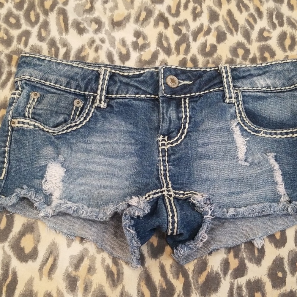 Distressed Jean Shorts